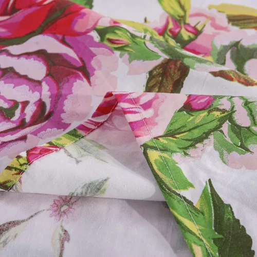 Miniatura 7 de DaDalogy Bedding - Juego de cama floral de 14 piezas en una bolsa, diseño de rosas románticas, juego de sábanas bajeras y encimeras con funda