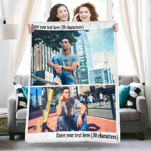 Miniatura 9 de Manta personalizable con texto en inglés «Best Daddy Ever», regalo para el Día del Padre, mantas personalizadas con fotos personalizadas, regalo