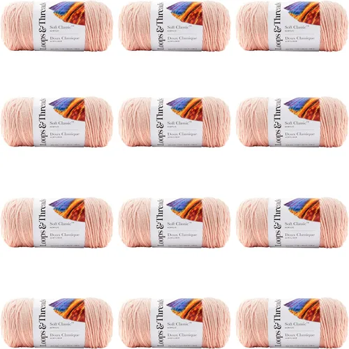 Miniatura 45 de MICHAELS Paquete de 12: Hilo sólido Soft Classic™ de Loops & Threads®