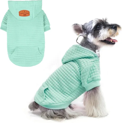Miniatura 49 de BEAUTYZOO Sudadera con capucha para perro pequeño con bolsillos, ropa para perros pequeños y medianos, niño y niña, abrigos de algodón laminado tipo
