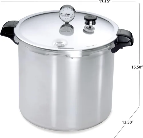 Miniatura 10 de Presto 01784 Enlatadora de presión compatible con inducción de 23 quart, plateada, de aluminio