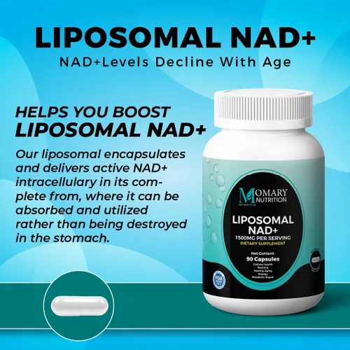 Miniatura 4 de Suplemento liposomal NAD+ Suplementos NAD mejor calificados para mujeres y hombres con resveratrol y extracto de Knotweed japonés, soporte