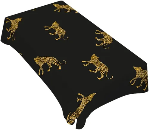 Miniatura 8 de TKS MITLAN Mantel rectangular de vaca o caballo, 52 x 70 pulgadas, con manchas marrones, piel de animal, estampado de caballo de vaca, mantel