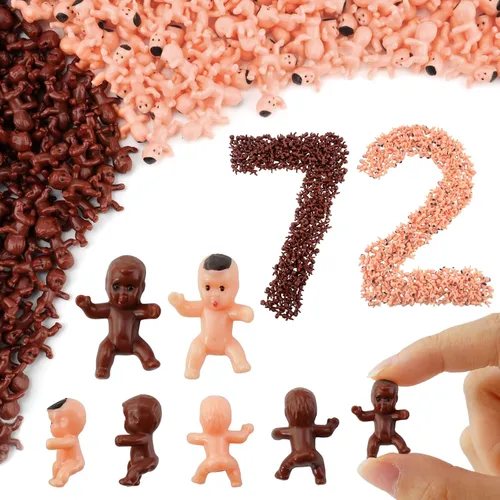 Miniatura 9 de Juego de cubos de hielo para baby shower, 36 piezas, mini plástico para bebé/fiesta King Cake/King Cake Baby/Non-comestible Cake Toppers