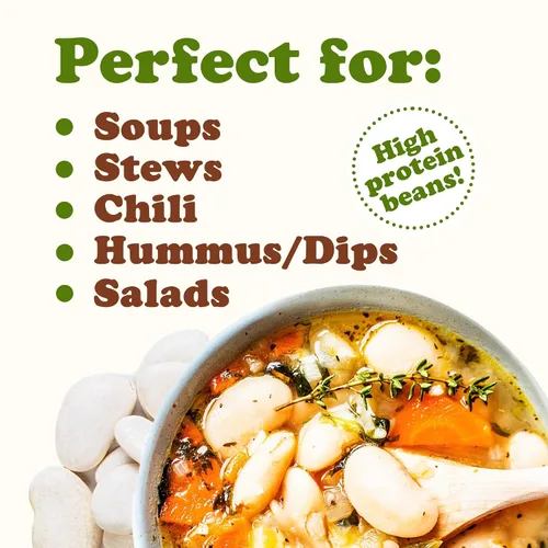 Miniatura 7 de Food to Live - Frijoles Lima Grandes, 1 Libra - Granos secos de mantequilla. Habas Grandes Cremosas. Buena fuente de proteínas, fibra, hierro