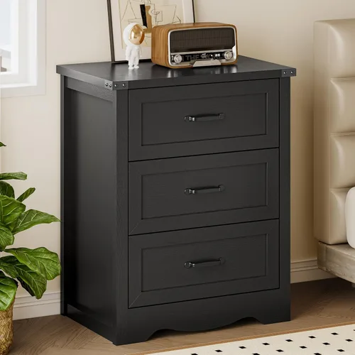 Miniatura 8 de BORNOON - Cómoda de 7 cajones para dormitorio, cómoda de madera moderna con manijas de metal, diseño antivuelco, organizador de almacenamiento Blanco