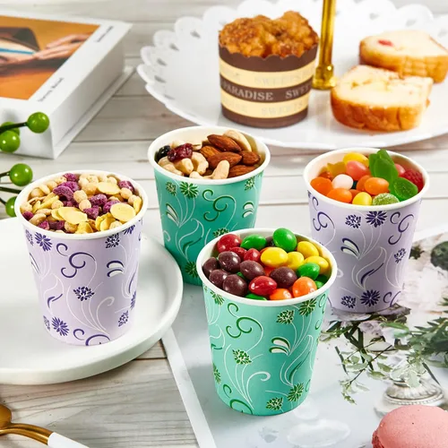 Miniatura 3 de TV TOPVALUE Paquete de 600 vasos de papel de 5 onzas, tazas de baño, vasos desechables coloridos, mini vasos para enjuague bucal, taza para beber 5