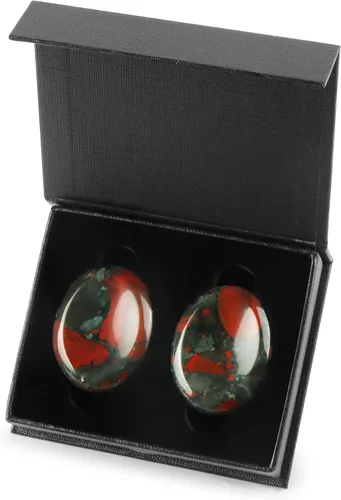 Miniatura 7 de Artistone Juego de 2 piedras de sangre africanas para el pulgar, piedras curativas naturales pulidas para chakras, para aliviar el estrés