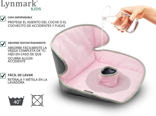 Miniatura 3 de Lynmark® Funda protectora para asiento de automóvil para entrenamiento de orinal - Almohadillas suaves impermeables para niños pequeños y asiento
