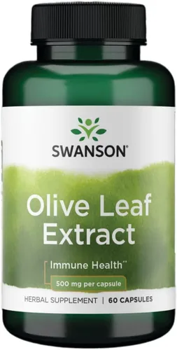 Swanson Extracto de hoja de olivo Suplemento de salud inmune y cardiovascular para adultos que buscan apoyo inmunológico durante todo el año - 20%