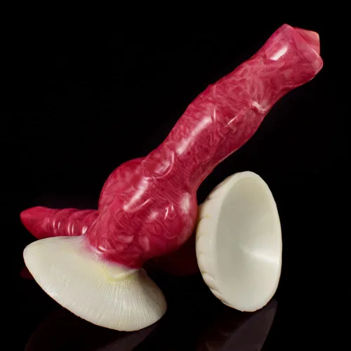 Miniatura 7 de Consolador monstruo con nudo de perro, juguete sexual con ventosa, 8 pulgadas, consolador anal anudado de silicona rosa realista para mujeres