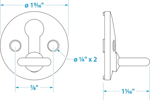 Miniatura 5 de Seachoice Cerradura de guardabarros para barco, acero inoxidable, paquete de 2