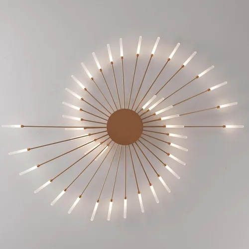 Miniatura 8 de Lámpara de techo LED moderna, con forma de flor de 42 cabezales, accesorios de iluminación para sala de estar, lámpara de montaje empotrado
