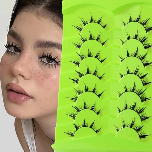 Miniatura 12 de Pestañas postizas de visón 3D, pestañas postizas naturales y finas, 0.59 pulgadas, pestañas largas y esponjosas, herramientas de maquillaje de ojos