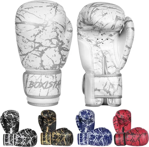 Miniatura 9 de Athllete Boxistar - Guantes de boxeo para hombre y mujer, de 8 a 16 onzas con acolchado óptimo