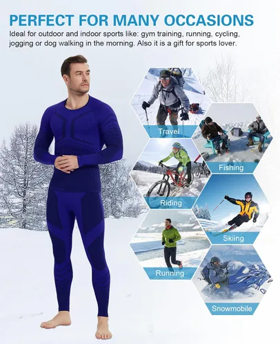 Miniatura 6 de MEETYOO Men's Thermal Underwear Set Sport Long Johns Base Layer