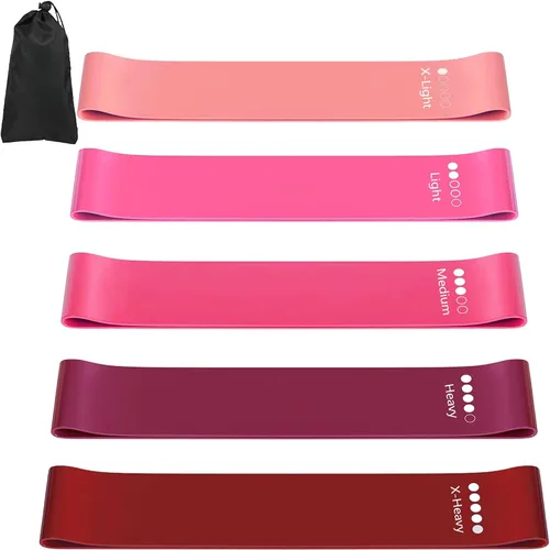 Miniatura 11 de Bandas de resistencia para entrenamiento, bandas de ejercicio de látex, bandas elásticas para ejercicio con guía de entrenamiento y bolsa