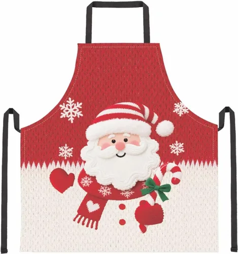 Miniatura 42 de Dreaweet Delantal de cocina unisex con cuello ajustable de Navidad