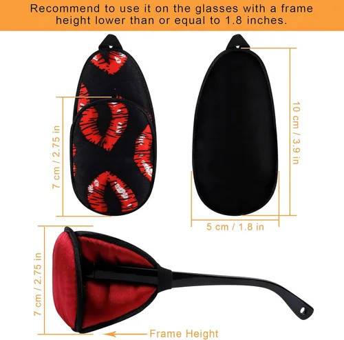 Miniatura 4 de eZAKKA Parches para ojos para adultos, parche para gafas, parche médico de seda para parches de ojo vago para mujeres, ambliopía, estrabismo