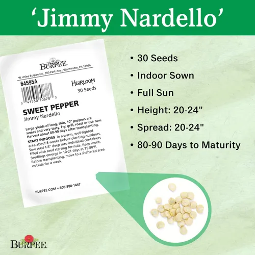 Miniatura 3 de Burpee Semillas de pimiento dulce de Jimmy Nardello 30 semillas