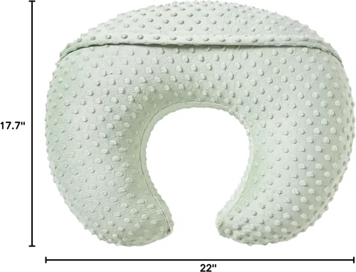Miniatura 8 de Almohada de lactancia y posicionador corporal para bebé con funda premium para lactancia para niños y niñas, almohada de alimentación con funda Azul