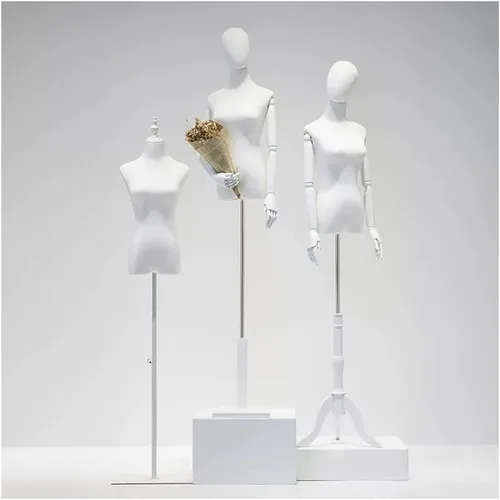 Miniatura 2 de Adjustable Female Dress Form Mannequin Torso 130-185cm for Clothing & Jewelry Display, Sewing, Detachable Arms, Head & Base - Small Size, Perfect
