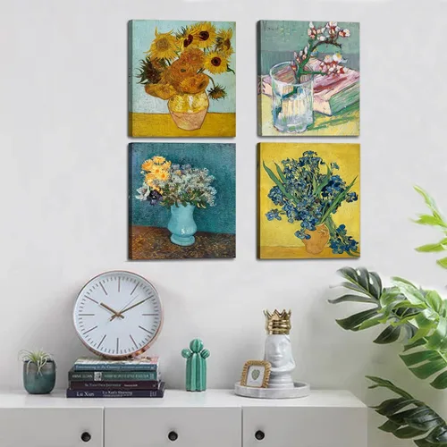 Miniatura 6 de dgbtcart Girasoles Lirios Florero de Flores por Vincent Van Gogh Arte de Pared en Lienzo, Reproducciones de Pinturas Clásicas Impresiones Obra