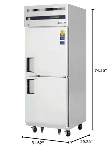 Miniatura 5 de ESRH2 Refrigerador de alcance 2 medias puertas sólidas, 115v, NSF - 23 pies cúbicos