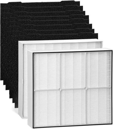 Filtro de aire HEP 500 mejorado, compatible con Dri-Eaz Defendair F321 o F284 y Mou-nto modelo 500cfm, 2 HEP + 8 filtros de carbono