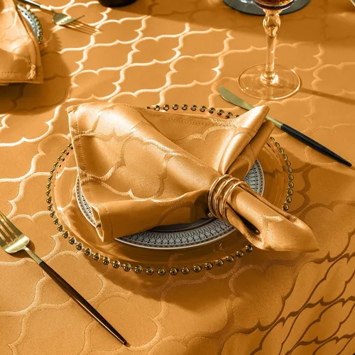 Miniatura 17 de SASTYBALE Servilletas de tela jacquard de 20 x 20 pulgadas, patrón de flores, 4 piezas, sólidas, lavables, cómodas para restaurantes, cenas