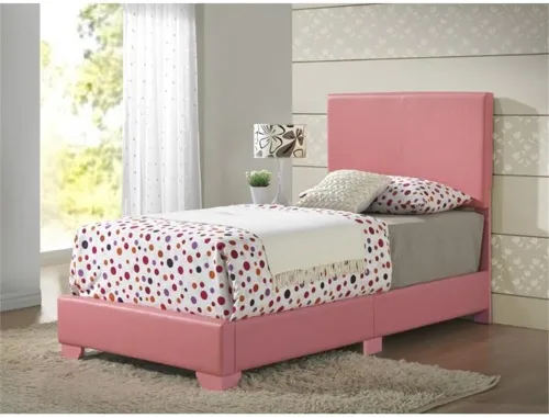 Miniatura 2 de Glory Furniture Cama individual tapizada de piel sintética Aaron en color rosa