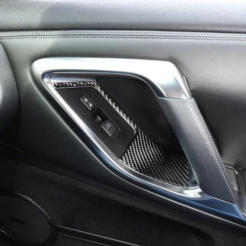 Miniatura 7 de Calcomanía de fibra de carbono para coche, botón de elevación, cubierta de panel para Nissan GTR R35 2008 a 2016 (fibra de carbono)