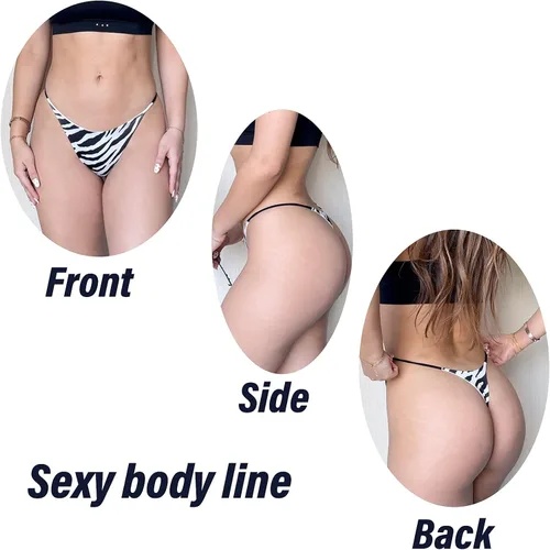 Miniatura 6 de KUKU PANDA Tangas de algodón para mujer sexy sin costuras para mujer conjunto de 3