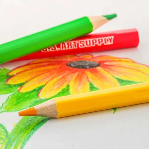Miniatura 5 de U.S. Art Supply Juego de 50 lápices de colores para adultos, de grado artista, colores vibrantes, dibujo de arte suave, bocetos, sombreado, mezcla