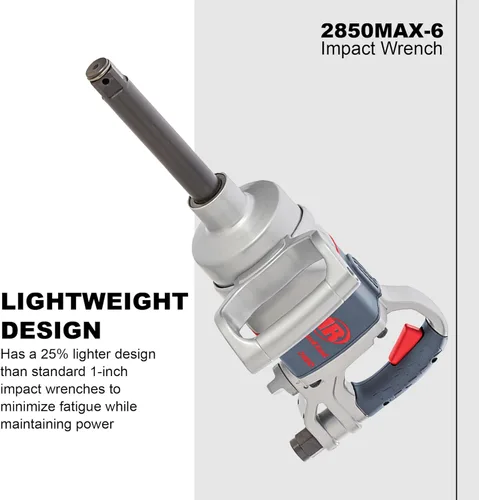 Miniatura 4 de Ingersoll Rand 2850MAX-6 Llave de impacto de 1 pulgada 5,500 rpm con extensión de yunque de 6 pulgadas
