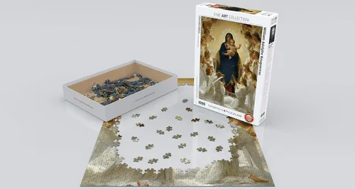 Miniatura 3 de EuroGraphics William Bouguereau - Rompecabezas de 1000 piezas, Virgen con ángeles, 6000-7064