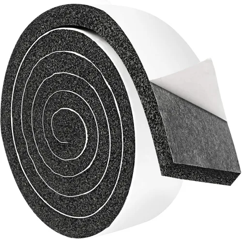 Miniatura 32 de 2 rollos de burlete, cinta adhesiva de espuma de 1/4 pulg. de ancho x 1/8 pulg. de espesor de alta densidad, cinta adhesiva de espuma de célula