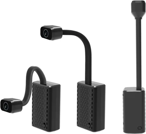 Mini cámara de seguridad para interiores 2K con cuello de ganso flexible y montaje magnético, punto de acceso integrado, batería o enchufe, visión