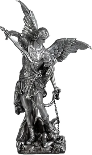 Miniatura 11 de BC - Estatua de San Miguel católico, figura de arcángel de 12 pulgadas de alto, protector de los fieles, decoración católica del hogar, escultura