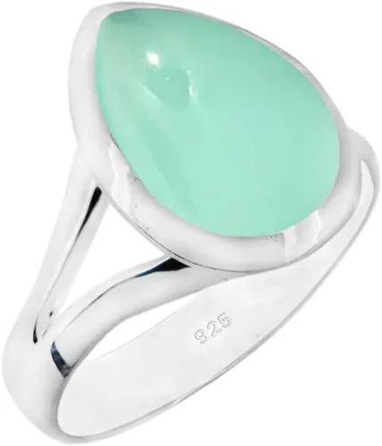 Miniatura 9 de Anillo de piedras preciosas naturales Anillo de plata ajustable hecho a mano Anillo de piedras preciosas en forma de pera Plata de ley 925