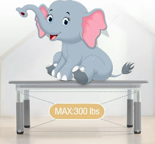 Miniatura 5 de Moderno juego de mesa y 6 sillas para niños, mesa ajustable en altura de 47.20" para niños pequeños y conjunto de 6 sillas con patas de escritorio