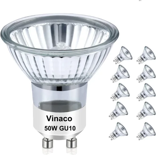 Miniatura 9 de Vinaco Paquete de 6 bombillas GU10, halógenas MR16, blanco cálido 2800K, regulables para calentador de velas NP5 GU10 de 25 W, luz de pista