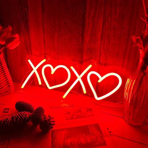 Miniatura 11 de Letrero LED de neón con texto en inglés «Cheers to Love» para decoración de pared, con suministro USB, para dormitorio, cumpleaños, boda, 15.7 x
