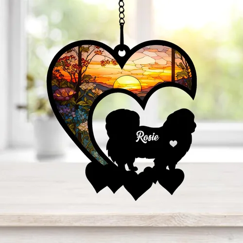 Miniatura 69 de NAZENTI Atrapasoles personalizado de sabueso afgano, adorno conmemorativo personalizado para la pérdida de mascotas, regalo de condolencia