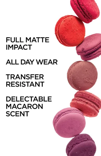 Miniatura 7 de L'Oreal Paris Infallible Pro Matte Les Macarons - Lápiz labial líquido mate perfumado, de alta pigmentación, duradero, impermeable y a prueba