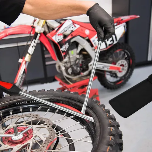 Miniatura 7 de Cucharas para neumáticos de motocicleta de 15", 22 herramientas de acero para extracción de neumáticos con bolsa de almacenamiento para automóvil