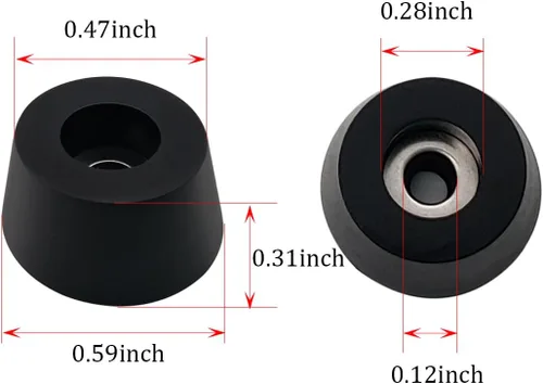 Miniatura 5 de Tabla de cortar suave de goma antideslizante pies – 200 piezas con tornillos de acero inoxidable, 0.31 x 0.59 (HD), ideal para cocina y muebles
