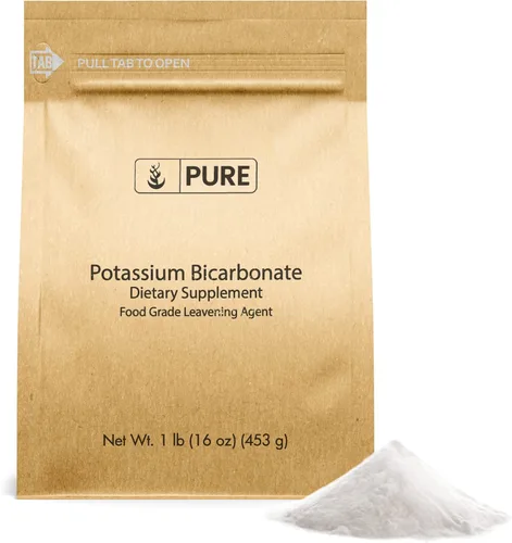 Pure Original Ingredients Bicarbonato de potasio (1 lb) Natural, seguro para alimentos, electrolitos, levadura
