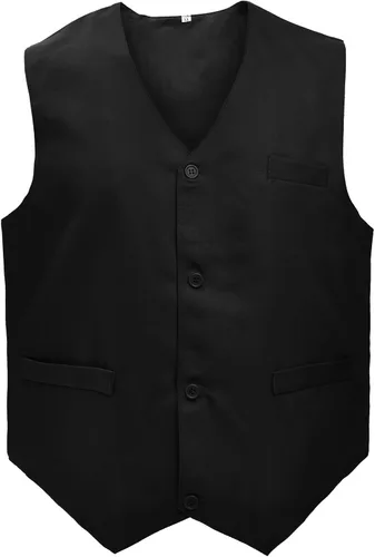 Miniatura 6 de TOPTIE Chaleco unisex con botones para uniforme de trabajo