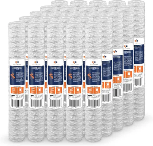 Miniatura 12 de Aquaboon Cartucho de repuesto de filtro de agua para heridas de cadena de 5 micrones, 20 x 2.5 para toda la casa, para filtración de agua de pozo